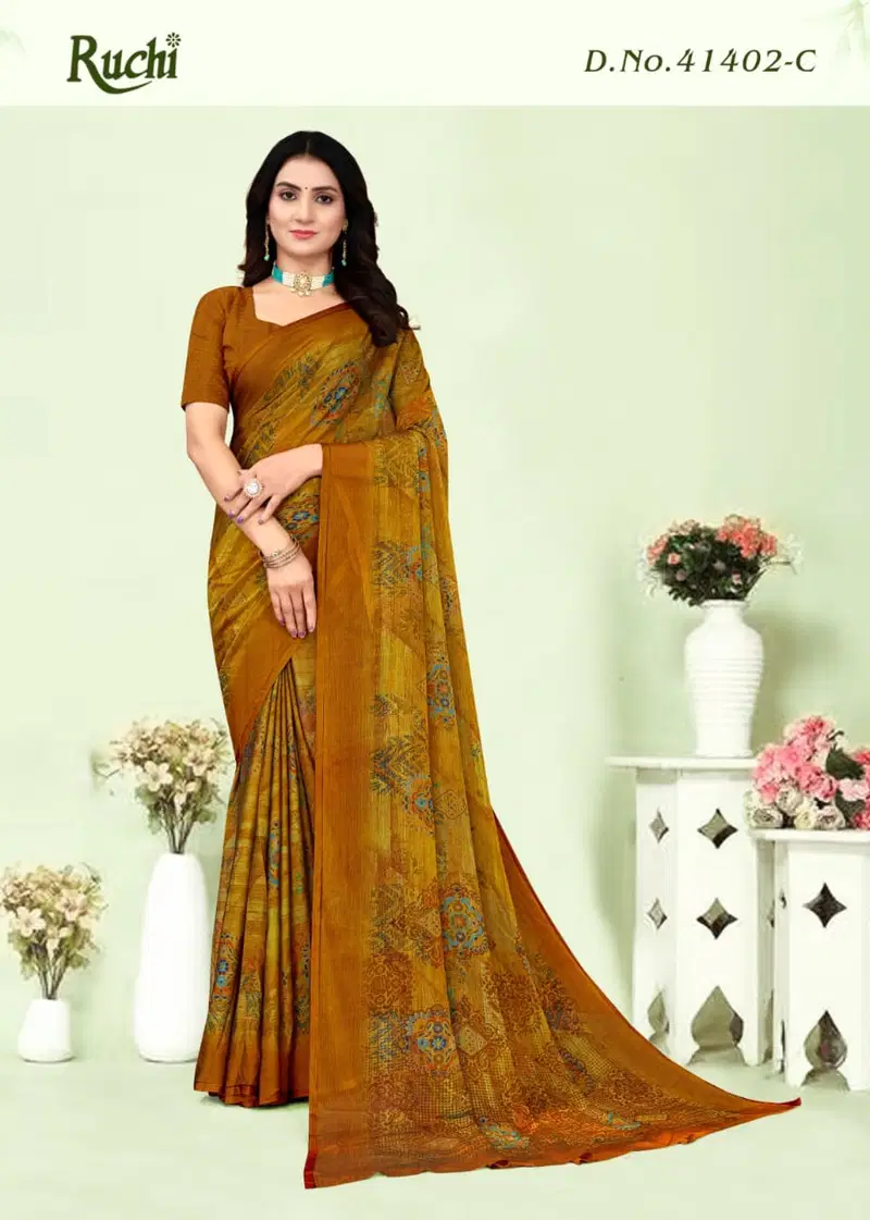 Kajal Chiffon Vol 1 By Ruchi Daily Wear Saree Wholesale Shop In Surat
